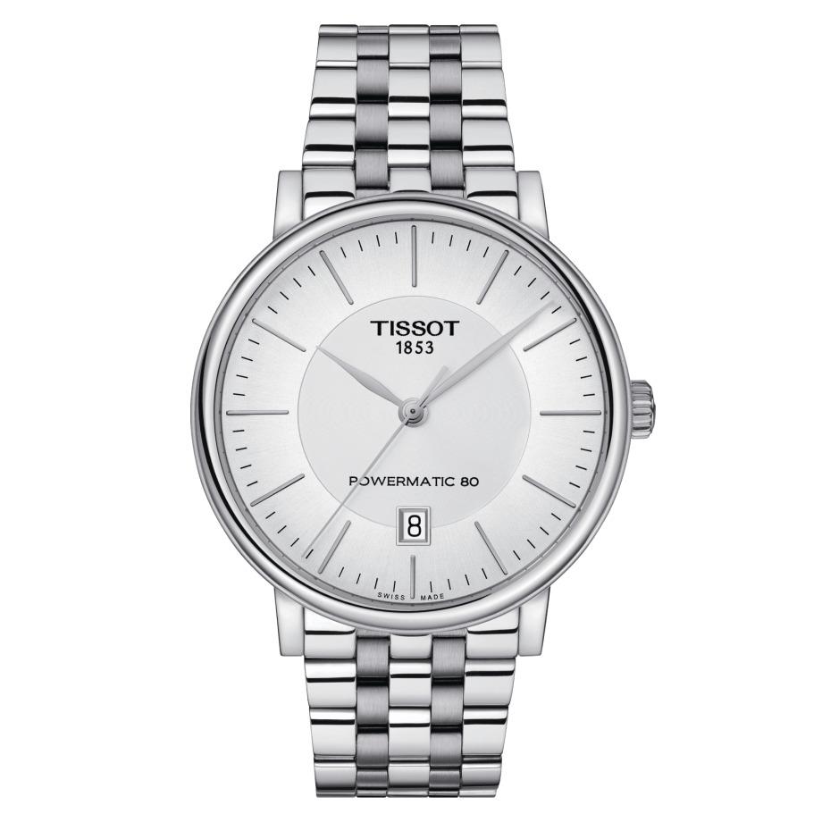 Tissot Mens Carson Premium Powermatic 80 Silver Watch T1224071103100