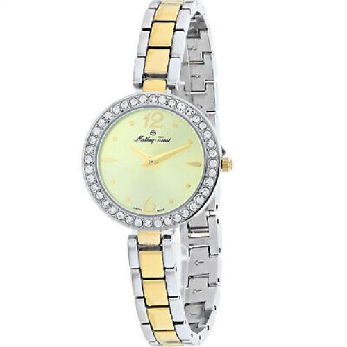 Mathey Tissot Women`s Fleury 6506 Gold Dial Watch - D6506BDI