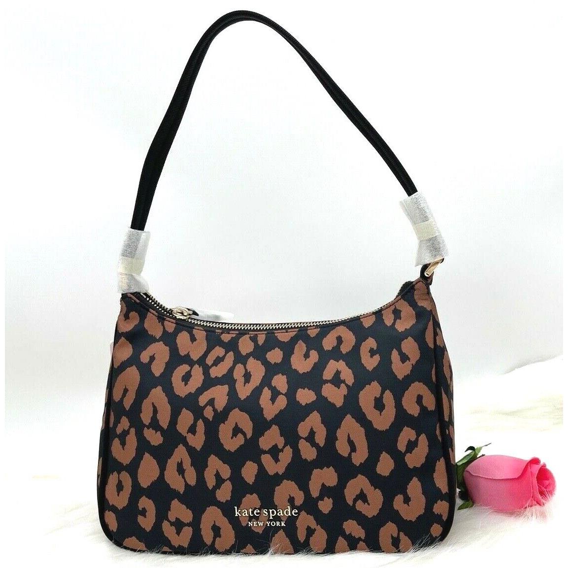 Kate Spade The Little Better Sam Leopard Small Nylon Shoulder Bag In Multi