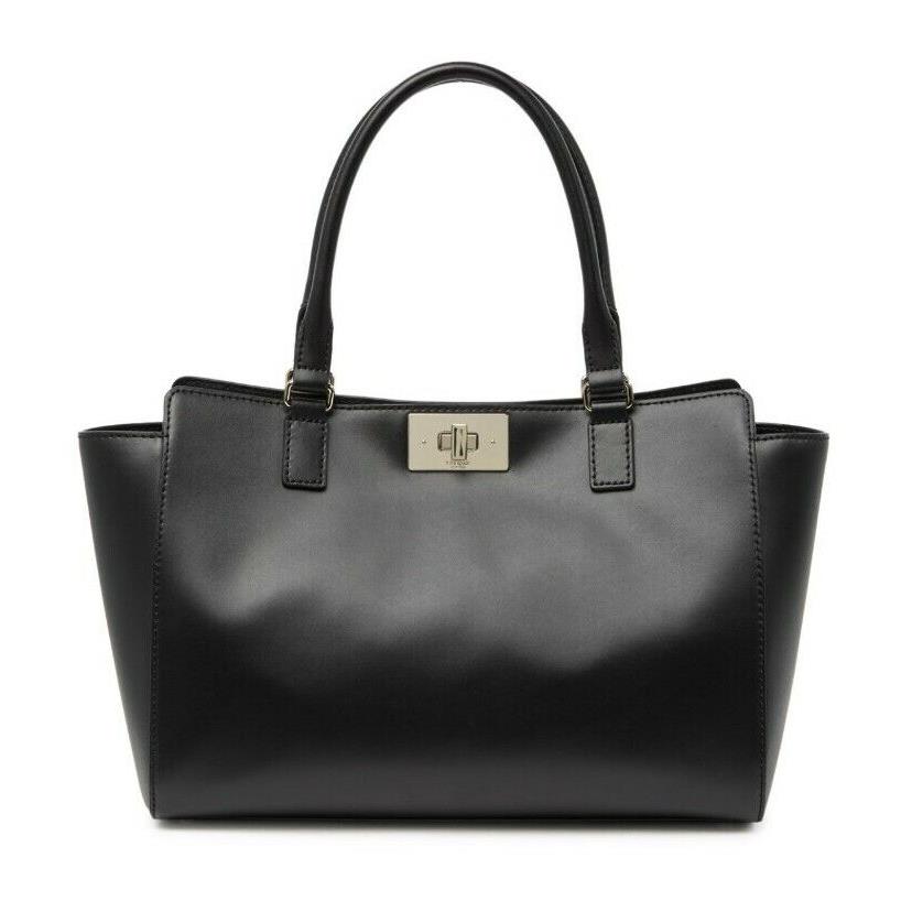 Kate Spade Kelsey Orchard Valley Smooth Black Leather Tote Shoulder Bag WKRU6077