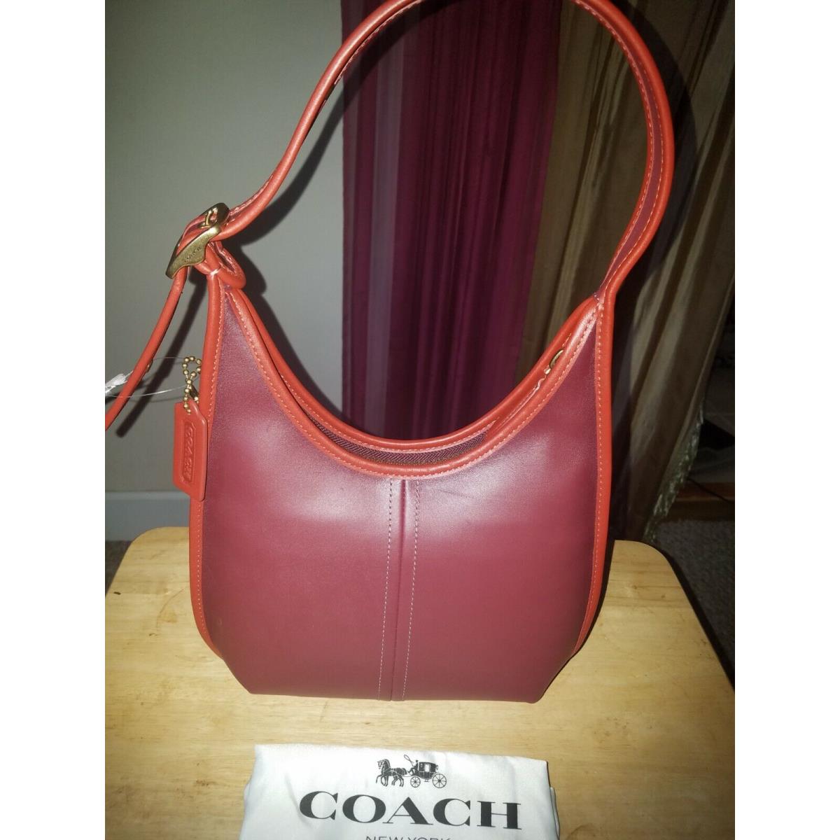 Coach Originals Colorblock Ergo Leather Shoulder Bag Wine Multi 
