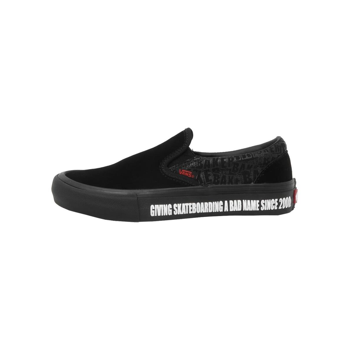 Vans Slip On Pro Suede Black Red Men Women Shoes Sneakers
