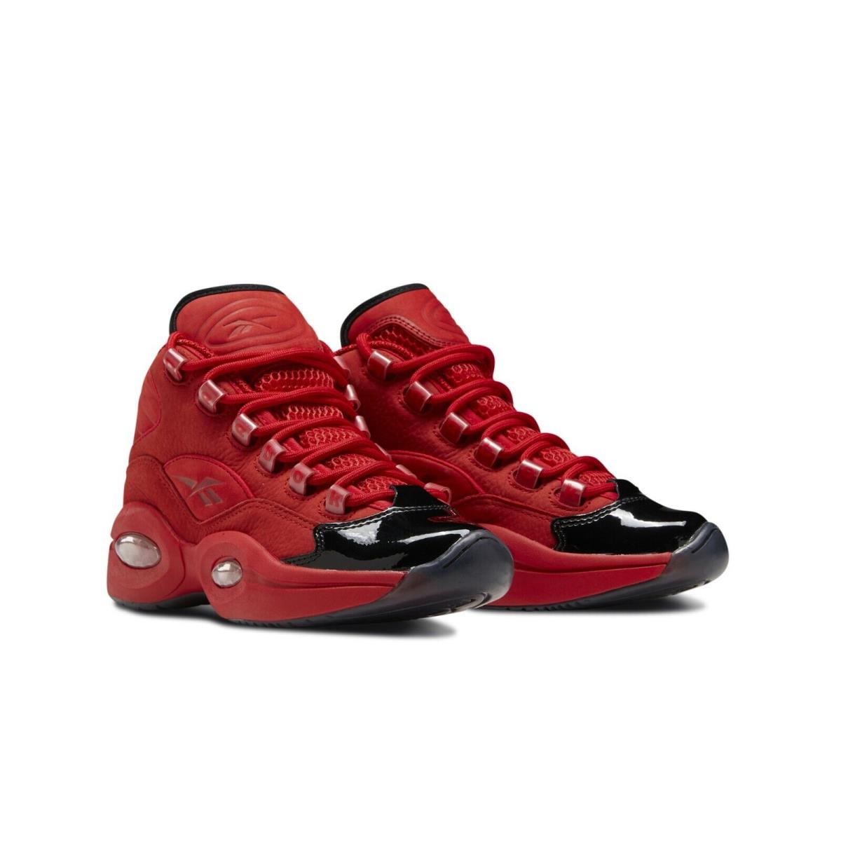 Reebok Question Mid Black/scarlet/gold Metallic Grade School Boys Shoes FX4015 - black/scarlet/gold metallic