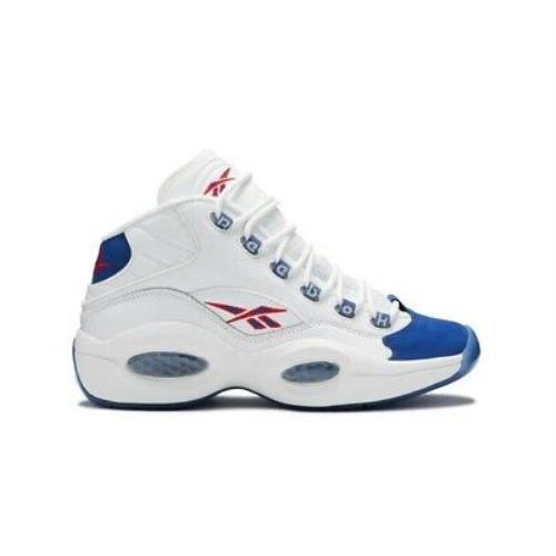 Reebok Question Mid `double Cross` GS White/croyal/prired Kids Shoes FV8122 - White/Croyal/Prired