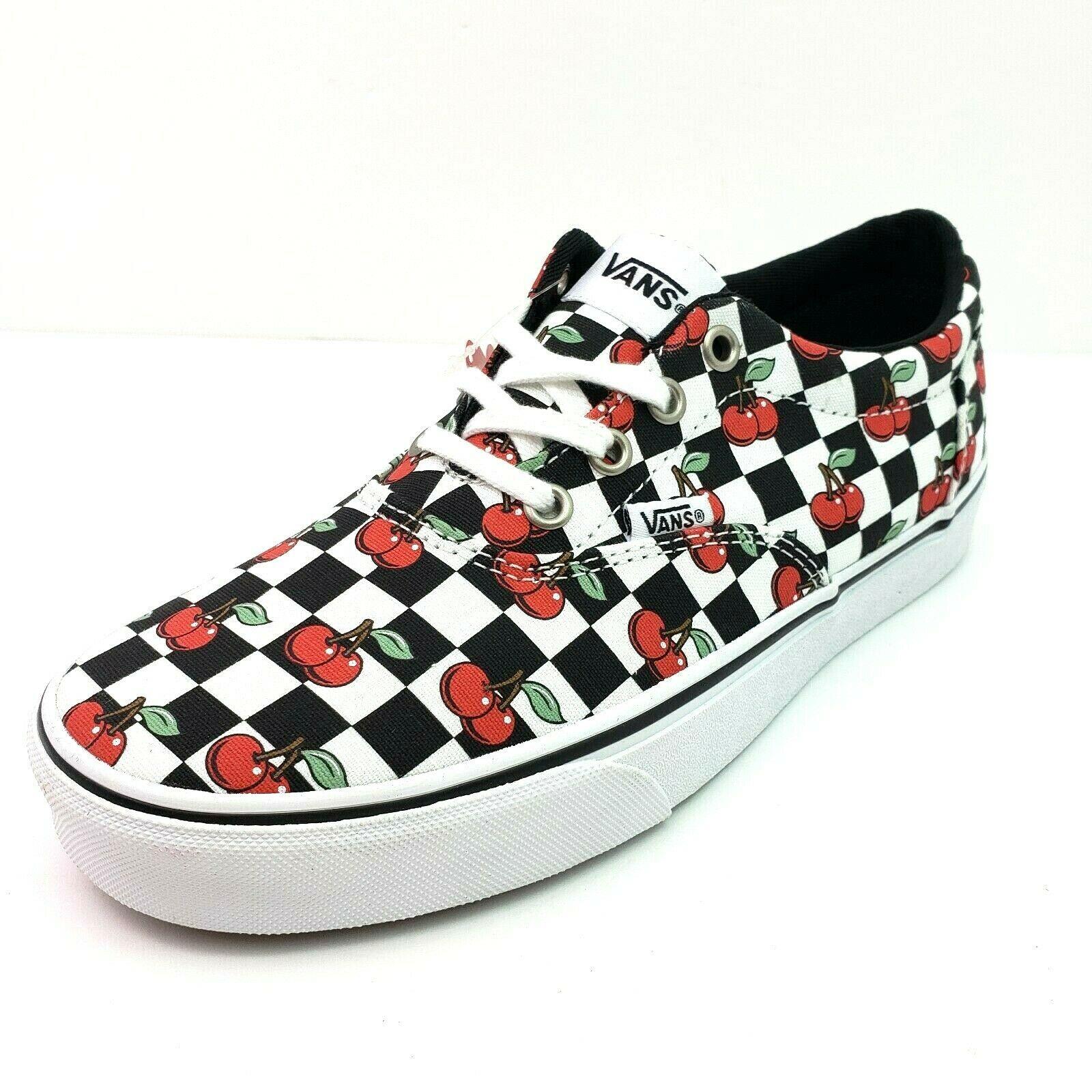 checkerboard vans with cherries