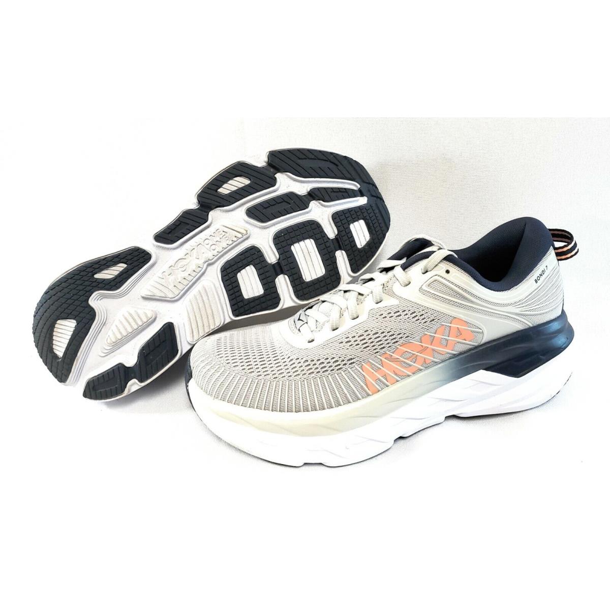 Womens Hoka One One Bondi 7 1110519 Lrbi Lunar Rock Iris Running Sneakers Shoes