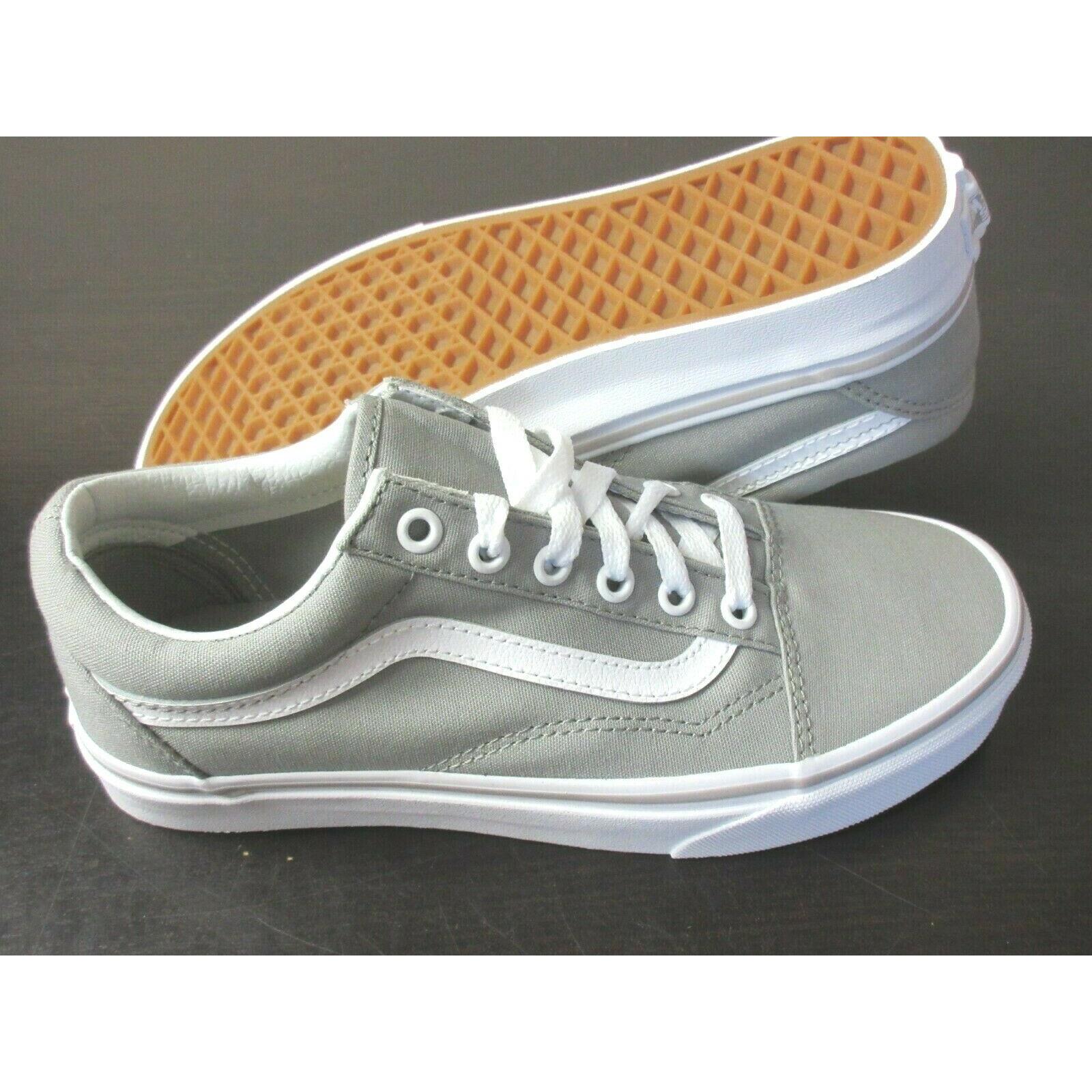 vans old skool drizzle grey & white skate shoes