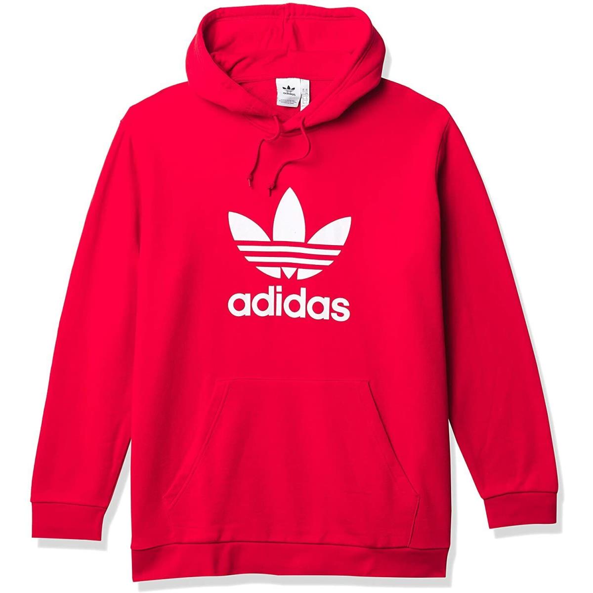 Red Adidas Originals Men`s Small S Trefoil Hoodie GD9924 Sweatshirt