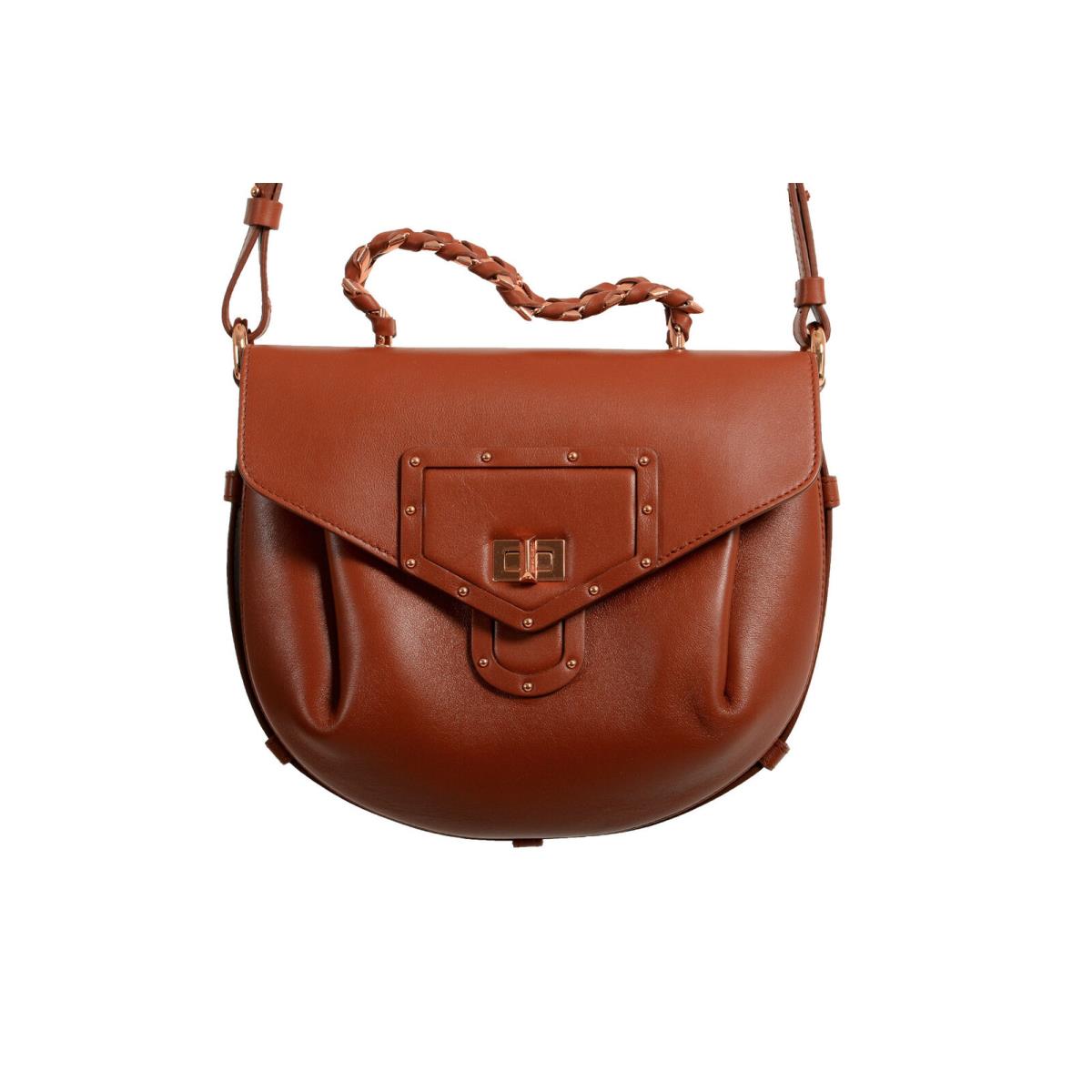 Roberto Cavalli Women`s Brown Leather Saddle Shoulder Bag