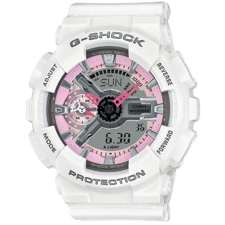 Casio G-shock Analog/digital Watch White Resin GMAS-110MP-7A / GMAS110MP-7A