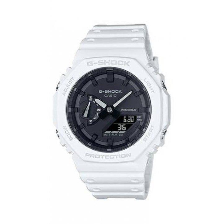 Casio G-shock GA-2100-7A Carbon Core Guard White Analog Digital Watch GA-2100