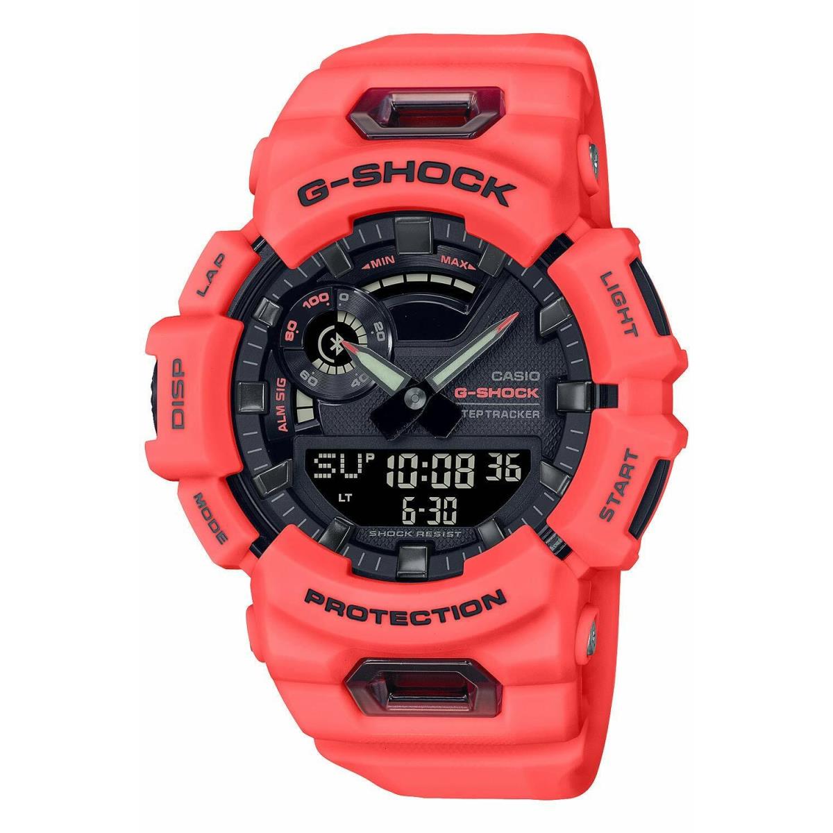 Casio Men`s Orange Watch G-shock Step Count Bluetooth GBA-900-4A