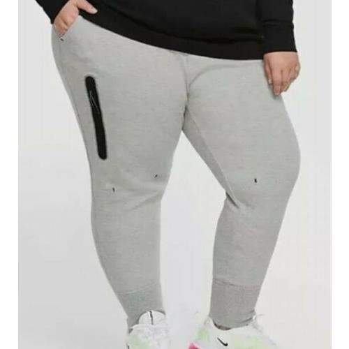 Nike Sportswear Tech Fleece Pants Grey Womens Plus Size 1X DA2043 063