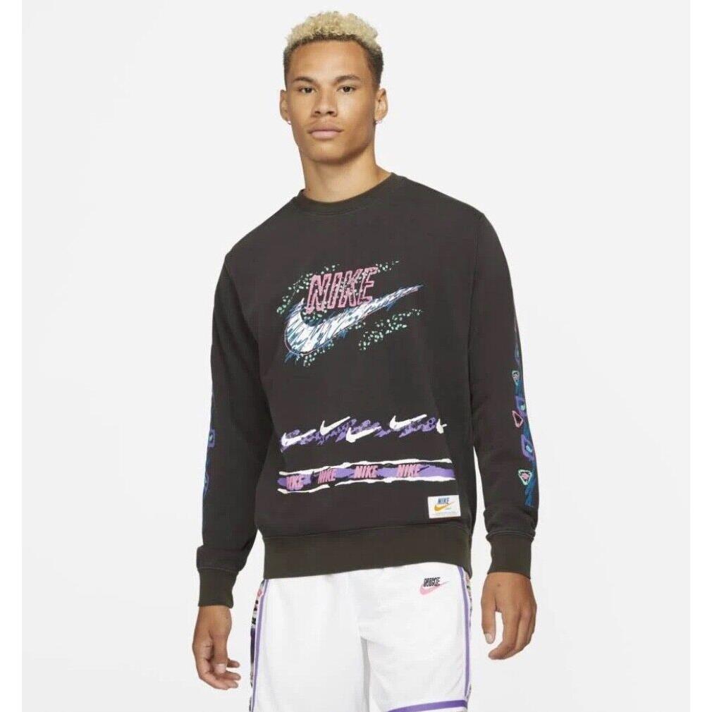 Nike Sportswear Club Stories Sweatshirt Black Men`s DM7937 010 Small