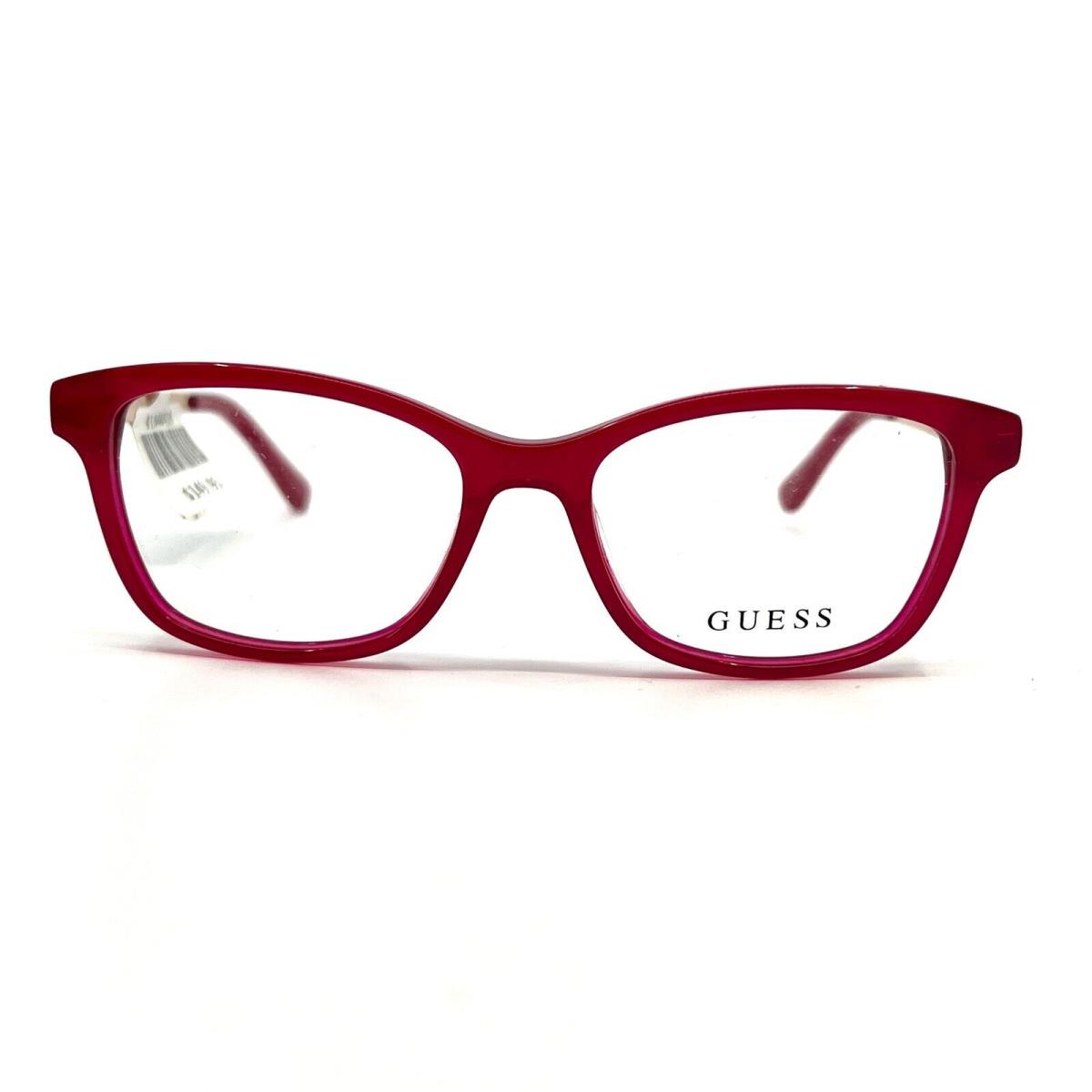 Guess GU9177 074 Pink Square Full Rim Kids Eyeglasses Frames 47-15 135 mm