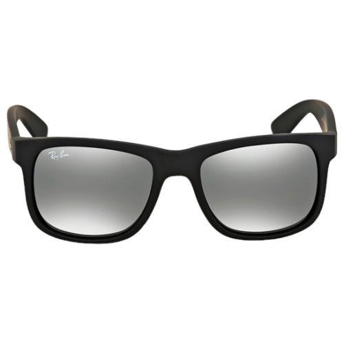 Ray-ban Unisex Justin Black Mirror Rubber Sunglasses RB4165 622/6G