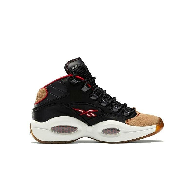Reebok Question Mid 76ers Jersey Alternate Black/red/grey Men Shoes H00847