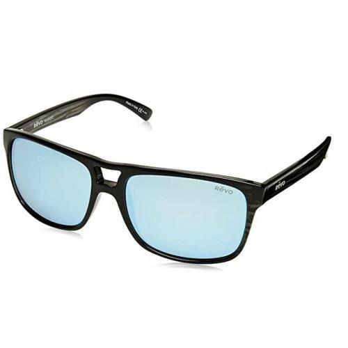 Revo Holsby Polarized Sunglasses - RE 1019 01BL/BlackWoodgrain/BlueWater
