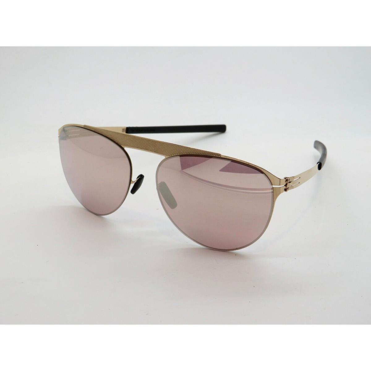 IC Berlin Meike B. Rose Gold/photo-copper Mirrored Aviator 56mm Sunglasses