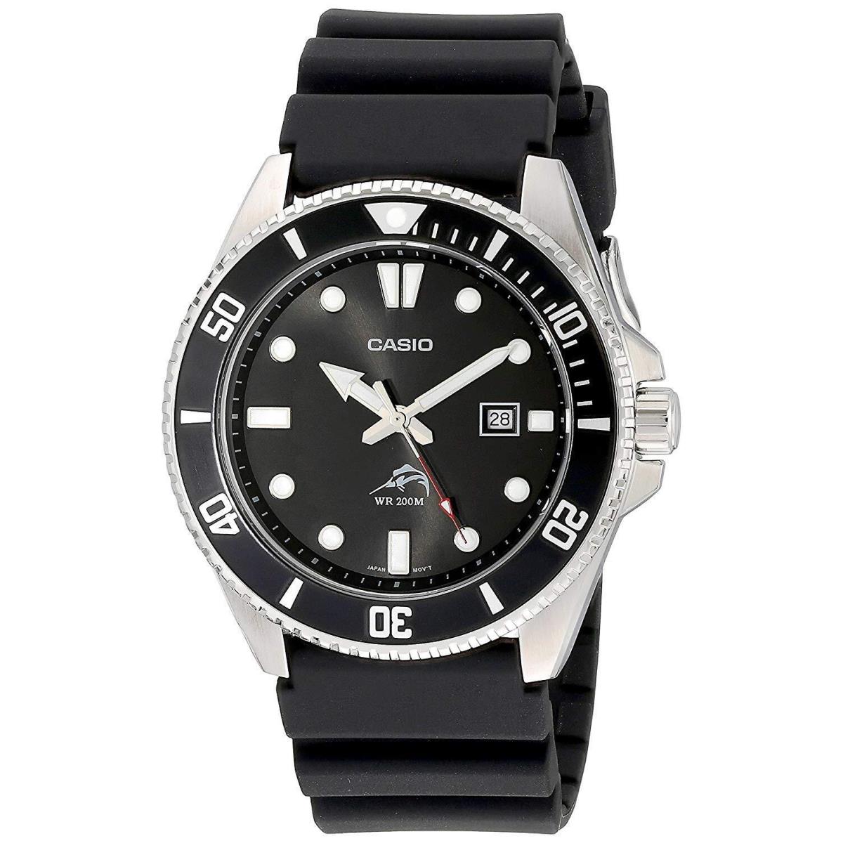 Casio Men`s Marlin Analog Anti Reverse Bezel 44mm Watch Black MDV106-1AV