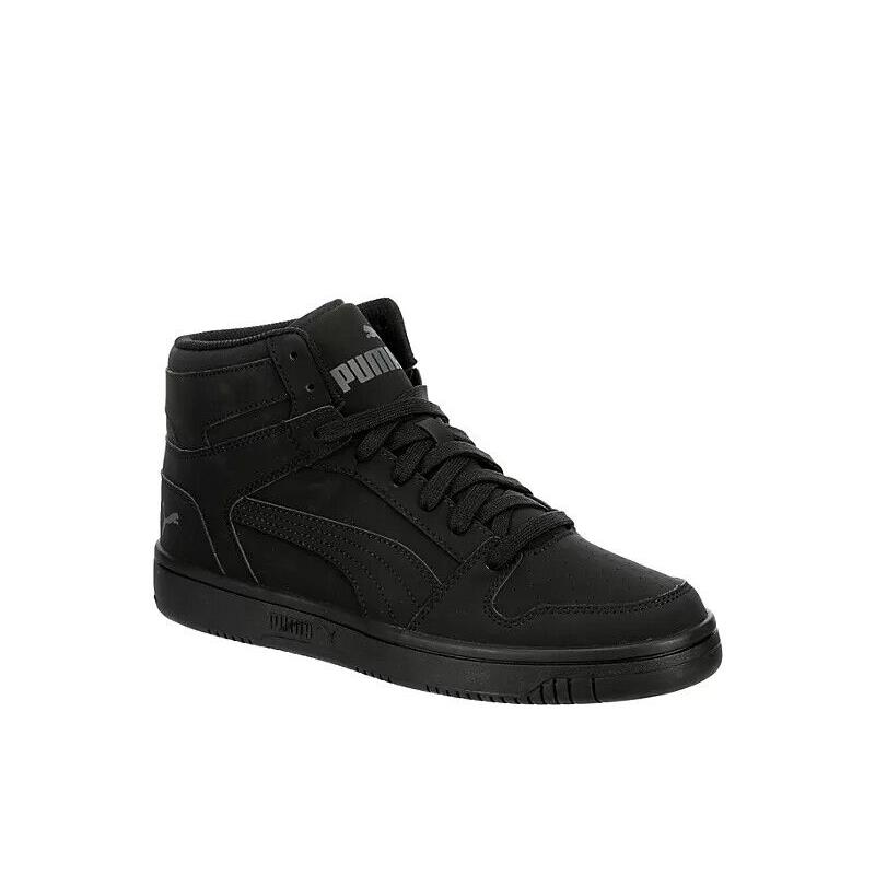 Puma Rebound Layup Mid Shoes Trainers Mid Cut Basketball Casual Sneaker Black