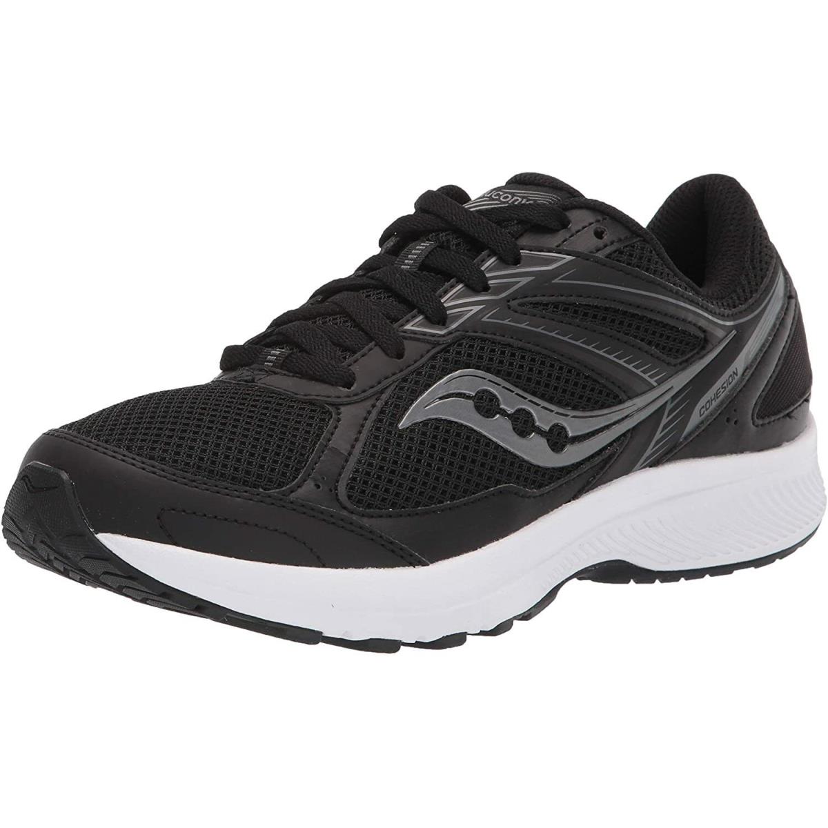 Saucony Men`s Cohesion 14 Running Shoes Black/White