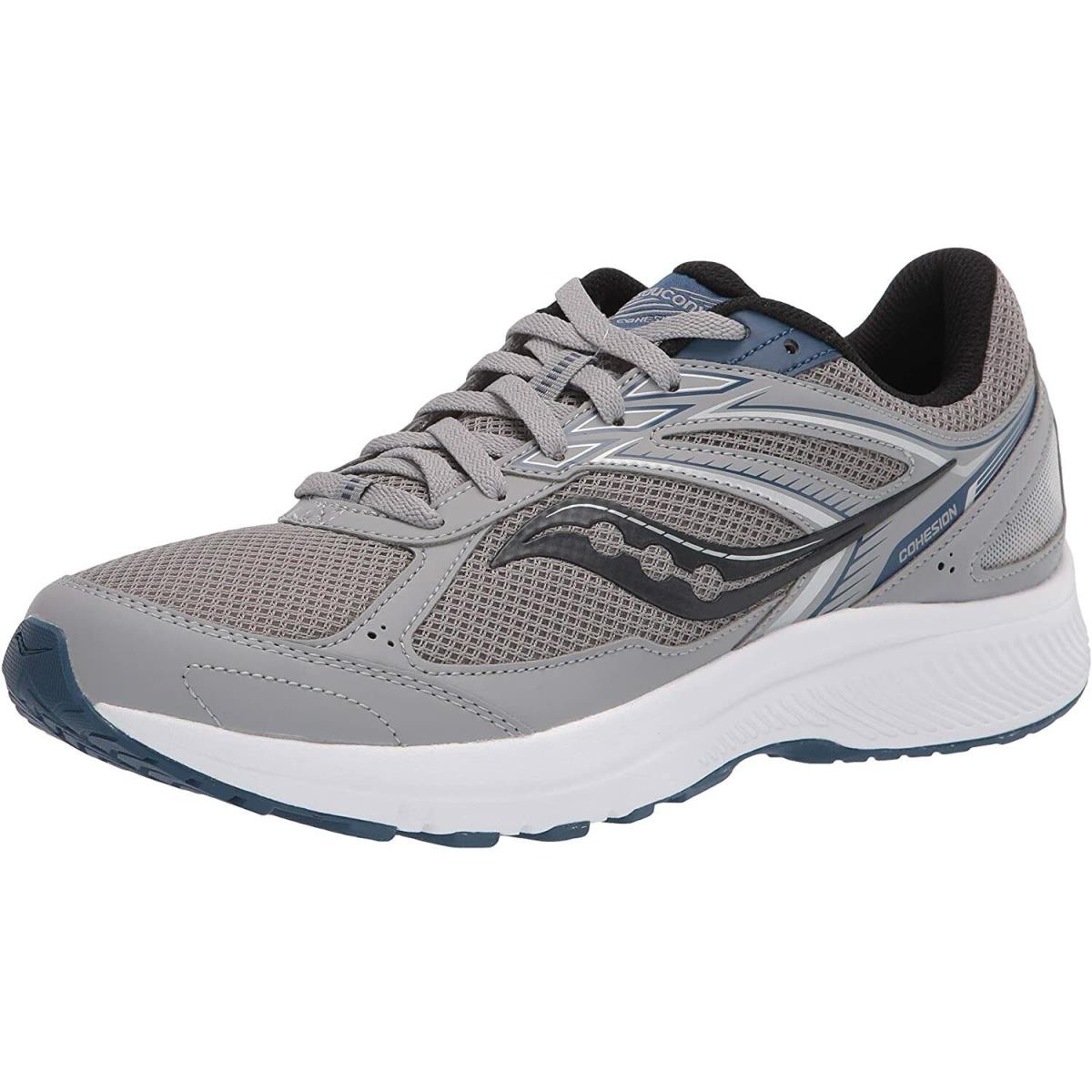 Saucony Men`s Cohesion 14 Running Shoes Grey/Blue