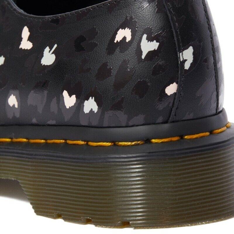 1461 leather wild heart printed oxford shoes