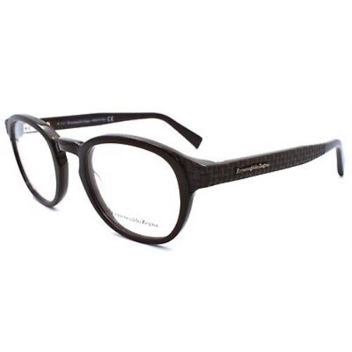Ermenegildo Zegna EZ5108 050 Eyeglasses Frames 48-22-145 Dark Brown Italy