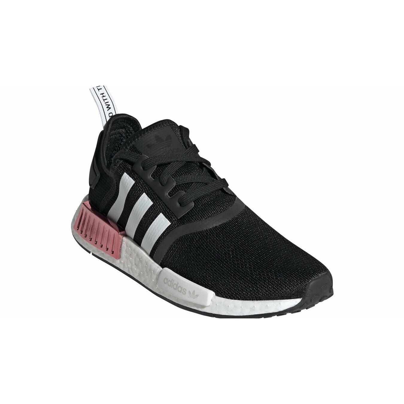 Adidas Women`s NMD_R1 Running Shoes Black/white/hazy Rose FY3771 f - Black
