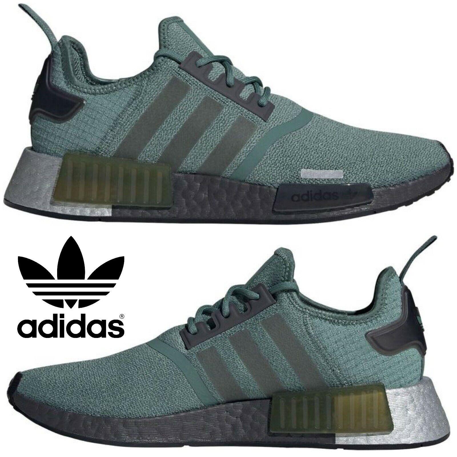 Adidas Originals Nmd R1 Men`s Sneakers Running Shoes Gym Casual Sport Green - Green , GREEN/SILVER Manufacturer