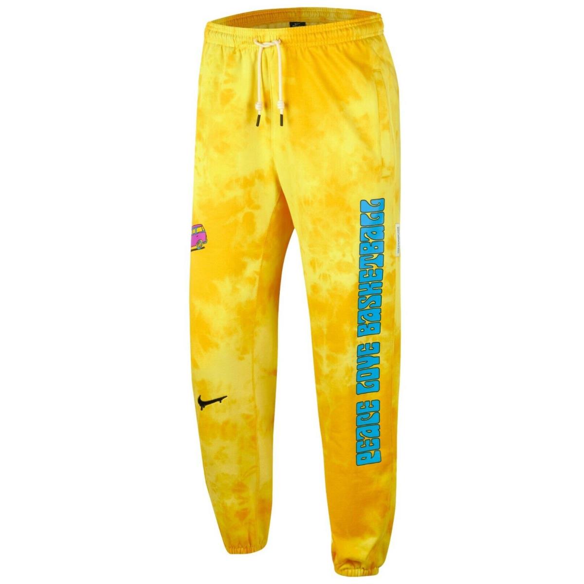 Nike Men`s Peace Love Basketball Pants Yellow CU3623-735