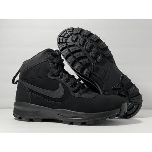 Nike Manoadome Mens Boots Triple Black Hiking Trail Work Shoes 844358-003