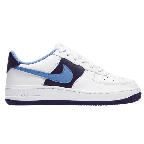 Nike Kids Air Force 1 Lv8 GS Basketball Shoes - White/Royal Pulse/Eggplant , White/Royal Pulse/Eggplant Manufacturer