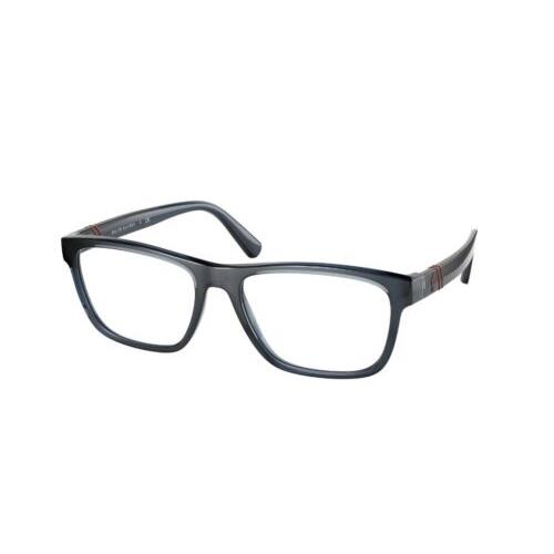Ralph Lauren Polo PH2230 5644 Pillow Shiny Transparent Blue Demo Lens 54 mm Men`s Eyeglasses