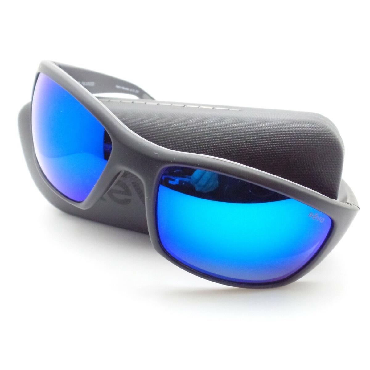 Revo Dexter Matte Black Blue Polarized Mirror Sunglasses