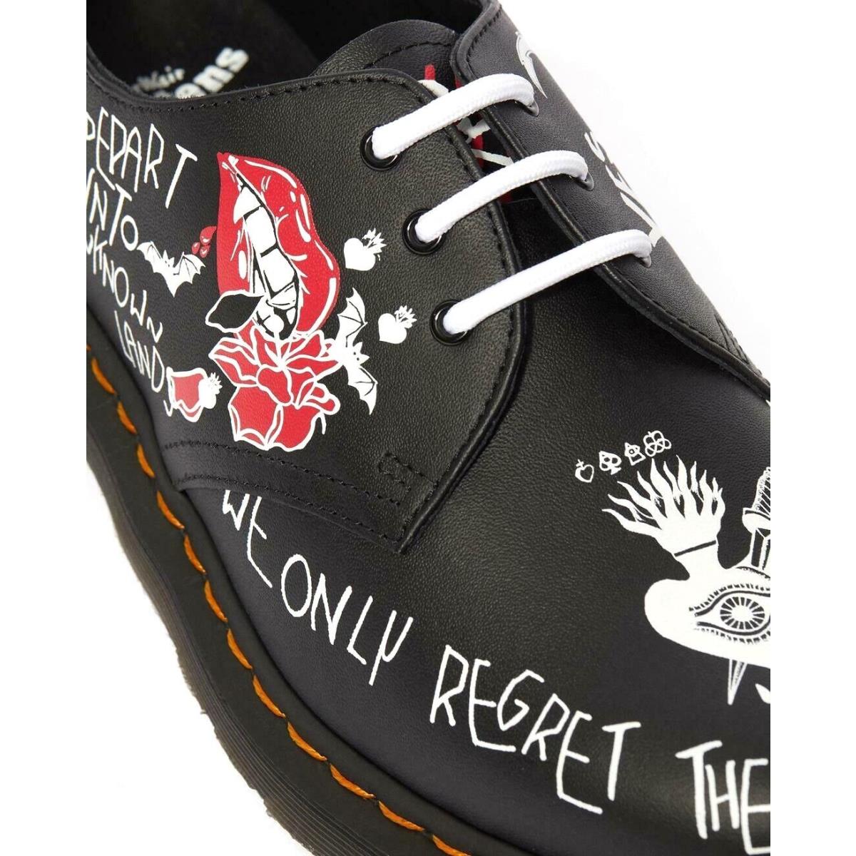 1461 rebel leather printed oxford shoes