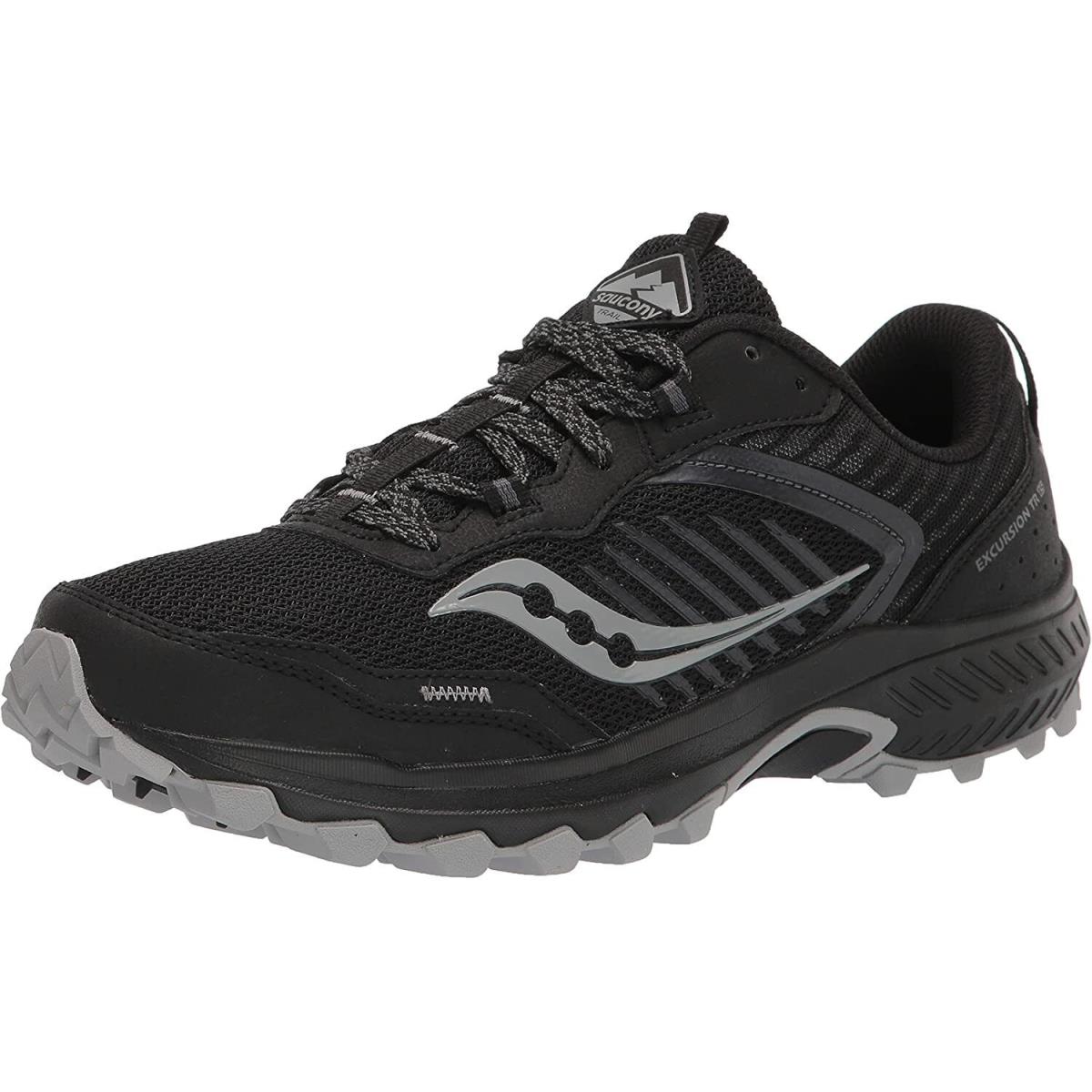 Saucony Men`s Excursion TR15 Trail Running Shoes - Black/Shadow