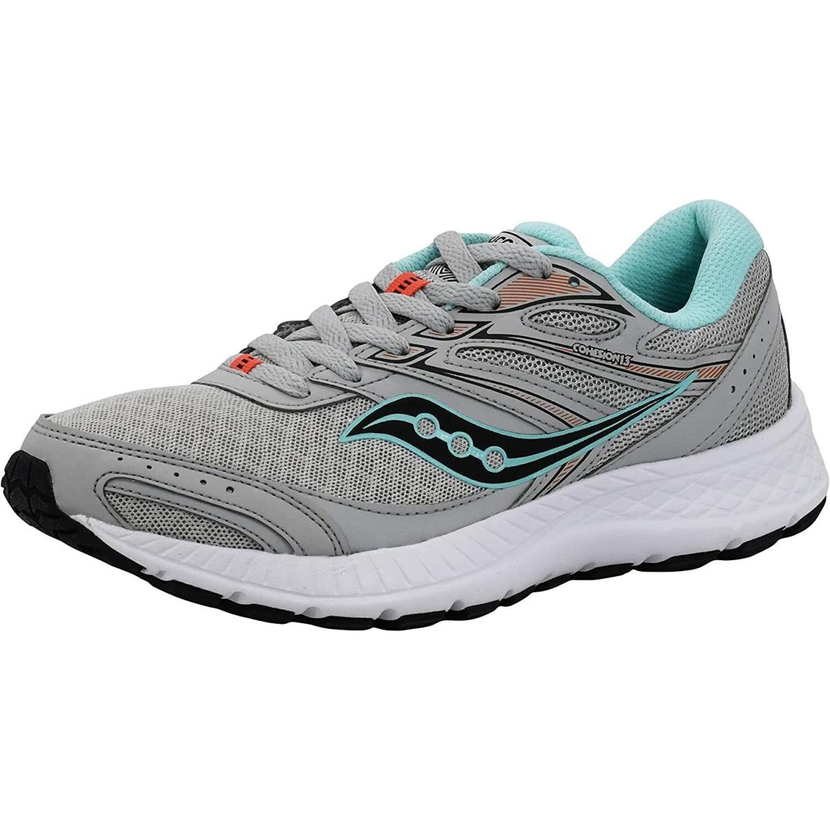 Saucony Women`s Cohesion 13 Running Shoes Grey/Mint