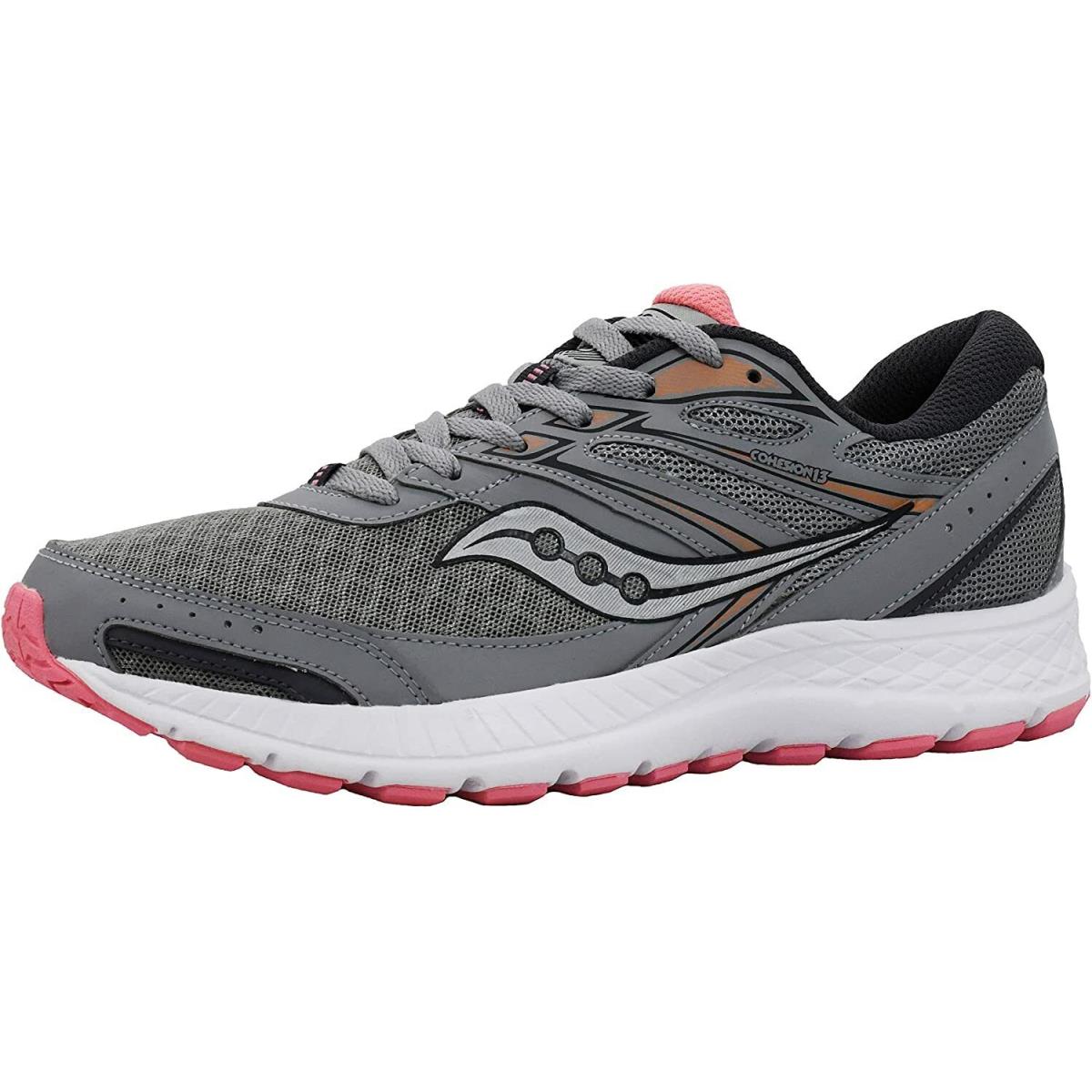 Saucony Women`s Cohesion 13 Running Shoes Grey/Pink