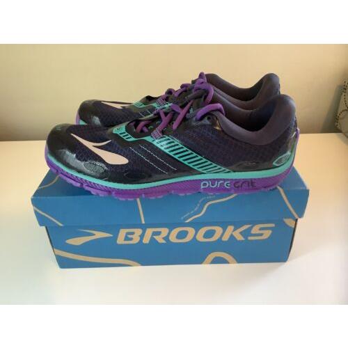 Brooks Pure Grit Puregrit 5 Women`s Running Shoes - Blue/purple - Sz 7.5