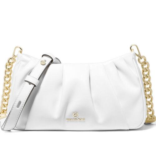 Michael Kors Hannah Small Chain Convertible Clutch Light White Sorbet Bag