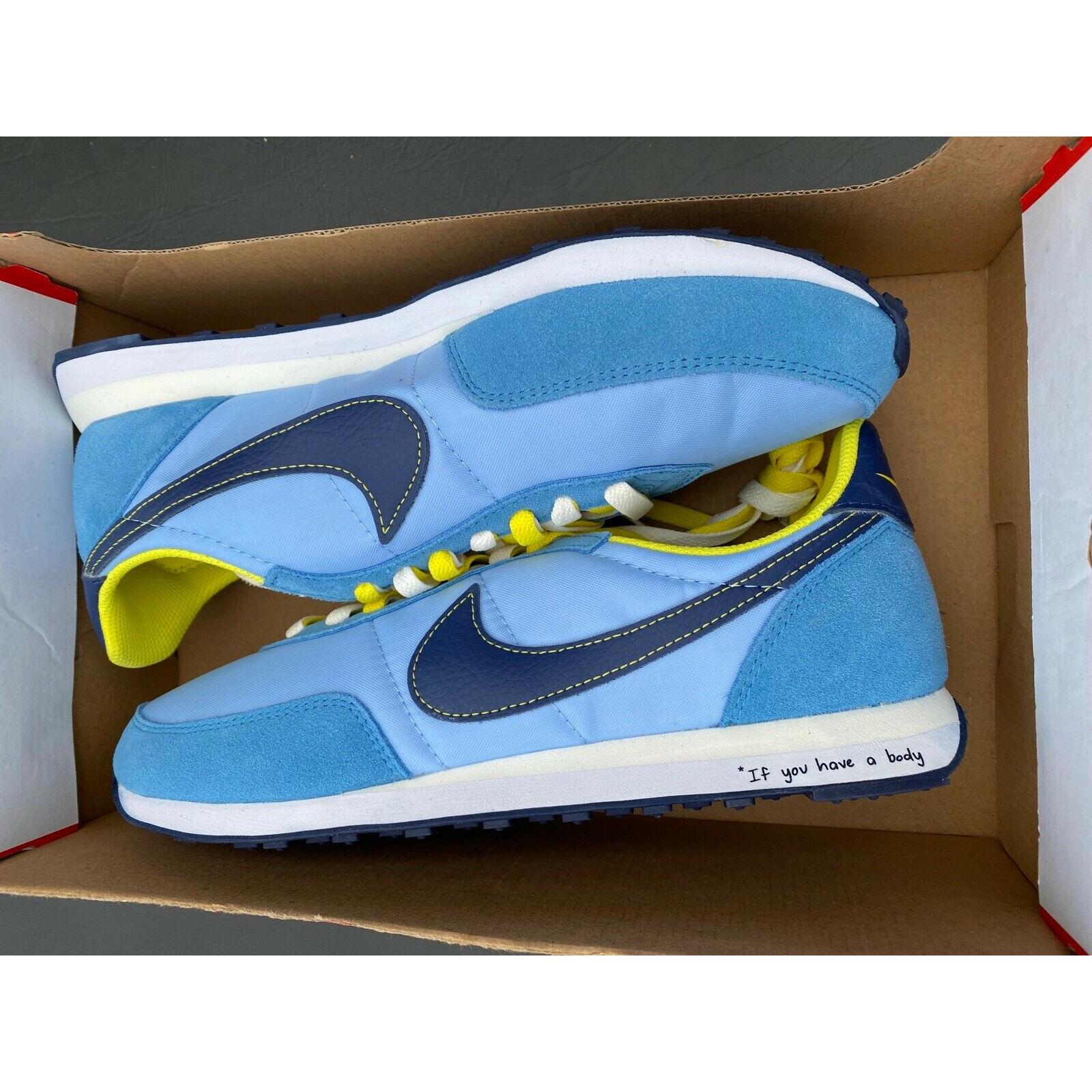 yellow and blue nike trainers