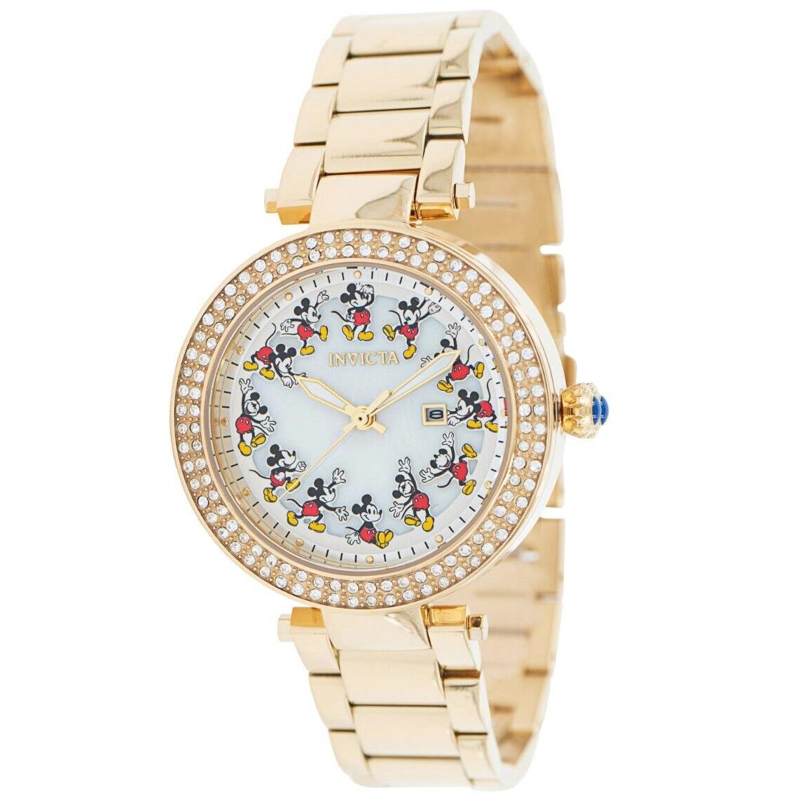 Invicta Disney Women`s 38mm Mickey Mouse Limited Edition Mop Dial Watch 36348