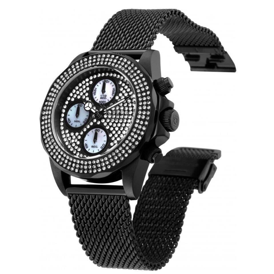 Invicta Pro Diver Women`s 38mm Black Pave Crystal Chronograph Watch 35647