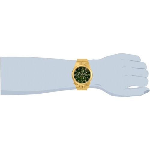 Invicta watch COALITION FORCES - Green Dial, Gold Band, Gold Bezel