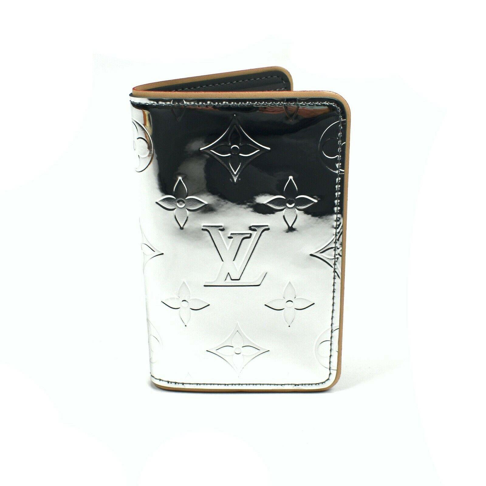 Louis Vuitton Men`s Silver Mirror Monogram Pocket Organizer Wallet