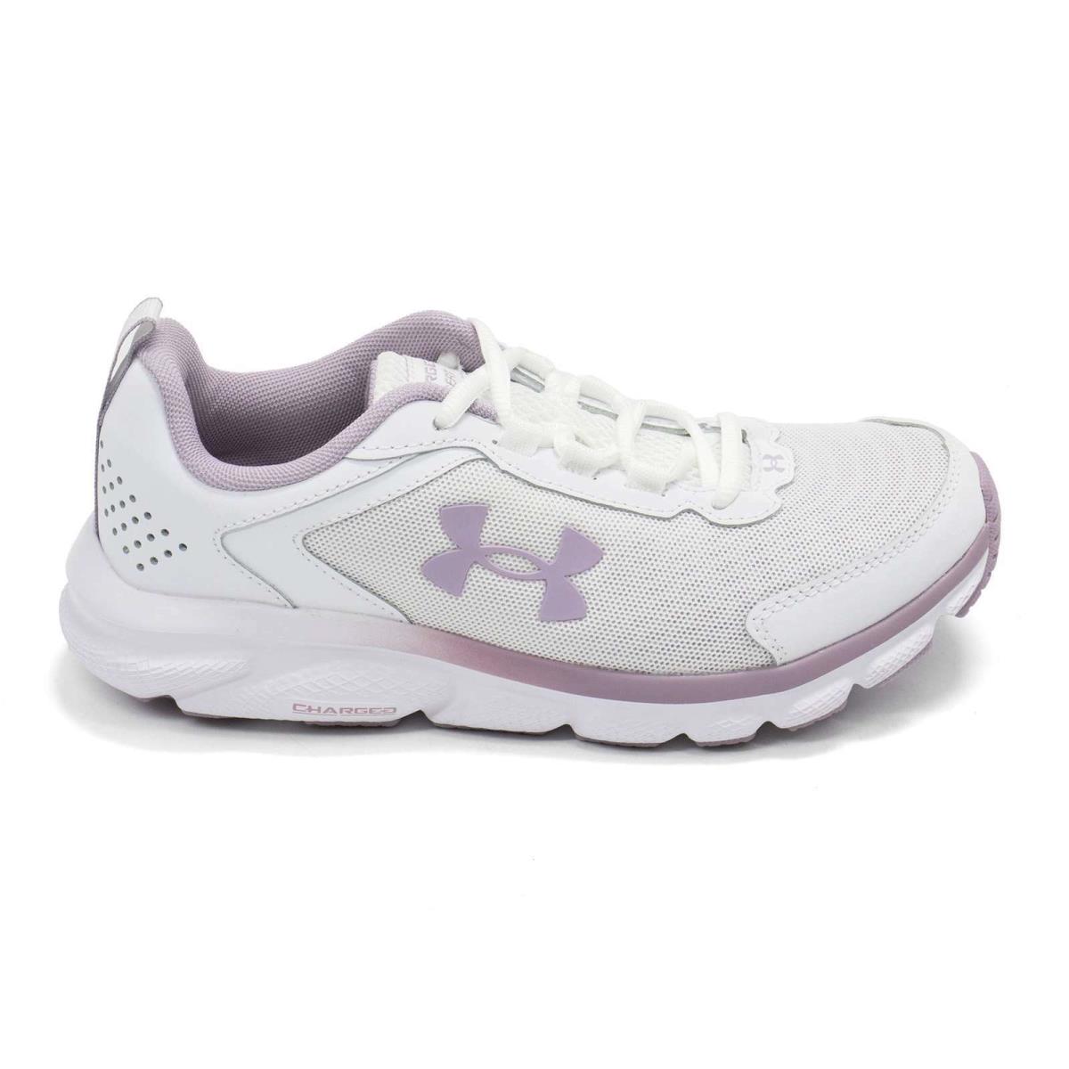 Under Armour Women`s UA Charged Assert 9 Training Running Athletic Shoes White/Mauve Pink