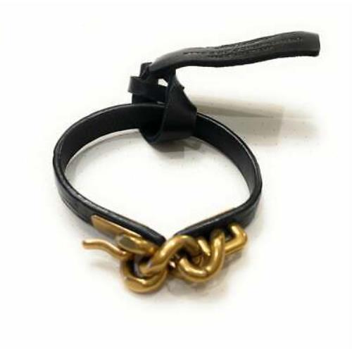 Saint Laurent Croc Embossed Chain Link Bracelet 640783