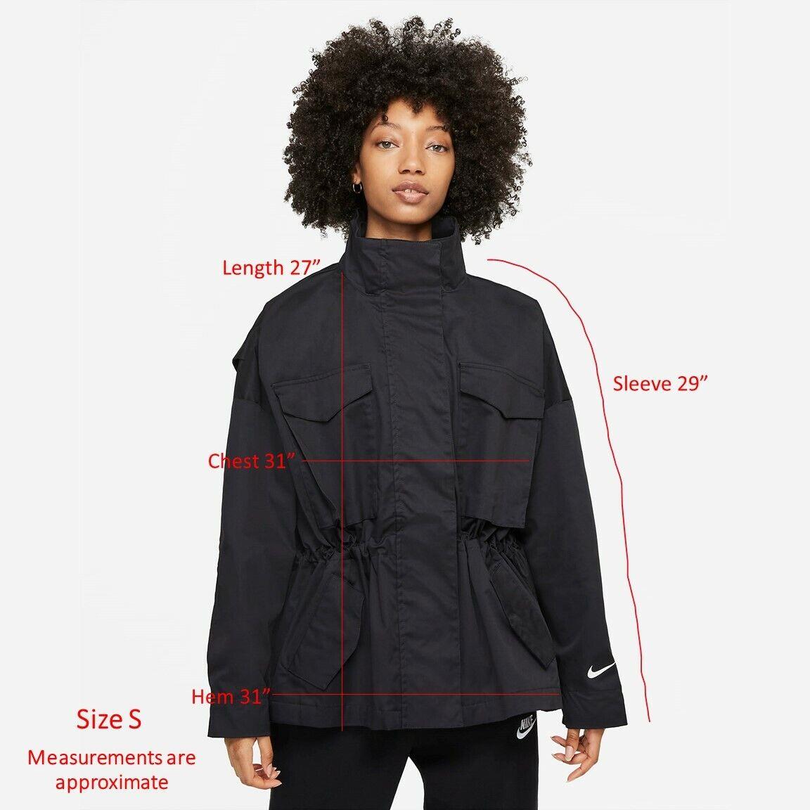 Nike Sportswear Essentials M65 Women`s Jacket Black Baggy Military DD5985-010